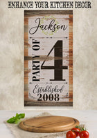 Personalized - Party of 4 - Canvas