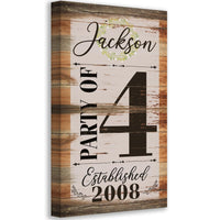 Personalized - Party of 4 - Canvas