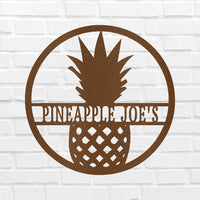 Pineapple Sign - Custom Metal Sign, Housewarming Gift