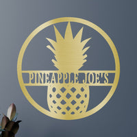 Pineapple Sign - Custom Metal Sign, Housewarming Gift