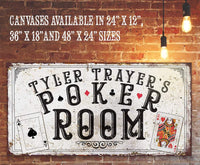 Personalized - Poker Room - Canvas