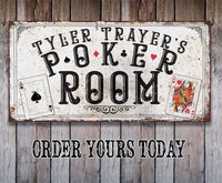 Personalized - Poker Room - Canvas