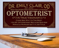 Personalized - Professional Optometrist - Canvas