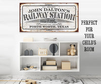 Personalized - Railway Station - Canvas