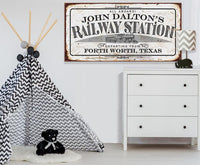 Personalized - Railway Station - Canvas