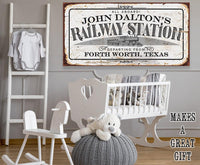 Personalized - Railway Station - Canvas