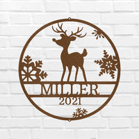 Rudolph's Deer Personalized Gifts - Custom Metal Sign, Christmas Gift