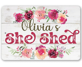 Personalized - She Shed - Metal Sign