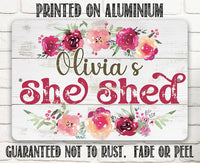 Personalized - She Shed - Metal Sign