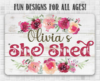 Personalized - She Shed - Metal Sign