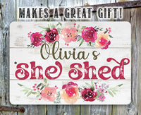 Personalized - She Shed - Metal Sign