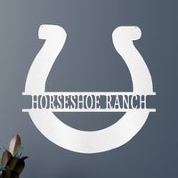 Simple Horseshoe Personalized Gifts - Custom Metal Sign, Horse Lover Gift