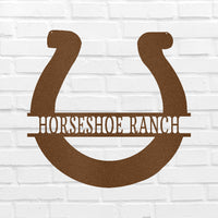 Simple Horseshoe Personalized Gifts - Custom Metal Sign, Horse Lover Gift