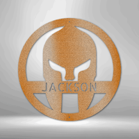 Spartan Helmet Personalized Gifts - Custom Metal Sign