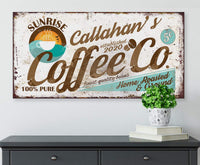 Personalized - Sunrise Coffee Co - Canvas