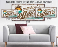 Personalized - Sunrise Coffee Co - Canvas