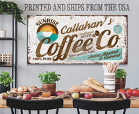 Personalized - Sunrise Coffee Co - Canvas