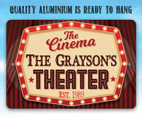 Personalized - The Cinema - Metal Sign