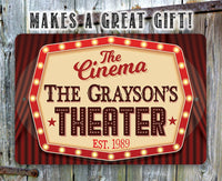 Personalized - The Cinema - Metal Sign