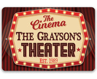 Personalized - The Cinema - Metal Sign