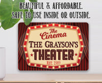 Personalized - The Cinema - Metal Sign