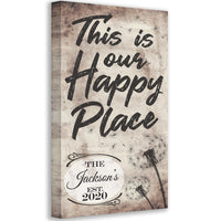 Personalized - This Is Our Happy Place -  Vertical - Canvas