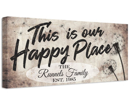 Personalized - This Is Our Happy Place - Canvas