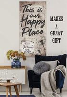Personalized - This Is Our Happy Place -  Vertical - Canvas