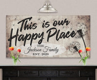 Personalized - This Is Our Happy Place - Canvas