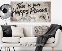 Personalized - This Is Our Happy Place - Canvas