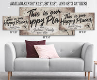 Personalized - This Is Our Happy Place - Canvas