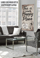 Personalized - This Is Our Happy Place -  Vertical - Canvas