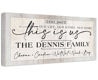 Personalized - This Is Us Our Life - Canvas