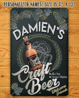 Personalized - Top Quality Craft Beer - Metal Sign
