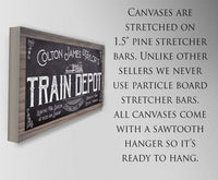 Personalized - Train Depot - Canvas