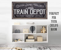 Personalized - Train Depot - Canvas