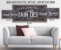 Personalized - Train Depot - Canvas