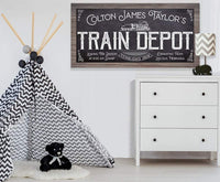Personalized - Train Depot - Canvas