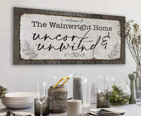 Personalized - Uncork And Unwind - Canvas