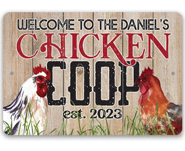 Personalized - Welcome Chicken Coop - Metal Sign