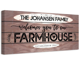 Personalized - Welcome To Our Farmhouse - Canvas