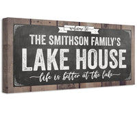 Personalized - Welcome To Our Lake House - Canvas