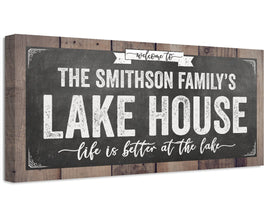 Personalized - Welcome To Our Lake House - Canvas