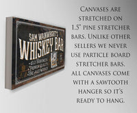 Personalized - Whiskey Bar - Canvas
