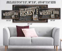 Personalized - Whiskey Bar - Canvas