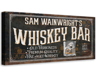 Personalized - Whiskey Bar - Canvas