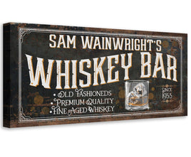 Personalized - Whiskey Bar - Canvas