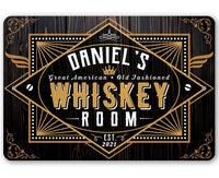 Personalized - Whiskey Room - Metal Sign