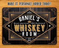 Personalized - Whiskey Room - Metal Sign