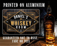 Personalized - Whiskey Room - Metal Sign